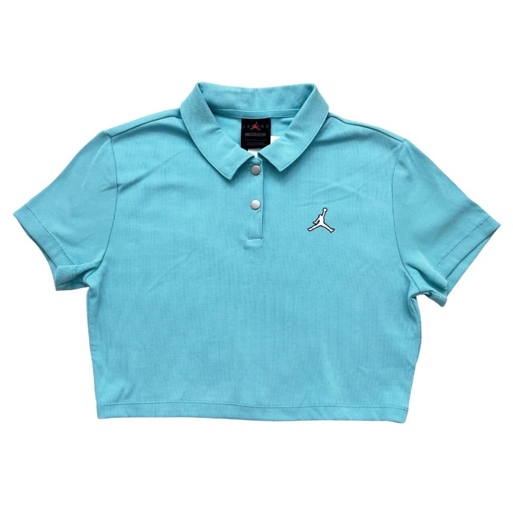 Jordan Ribbed Crop Polo Women's Large